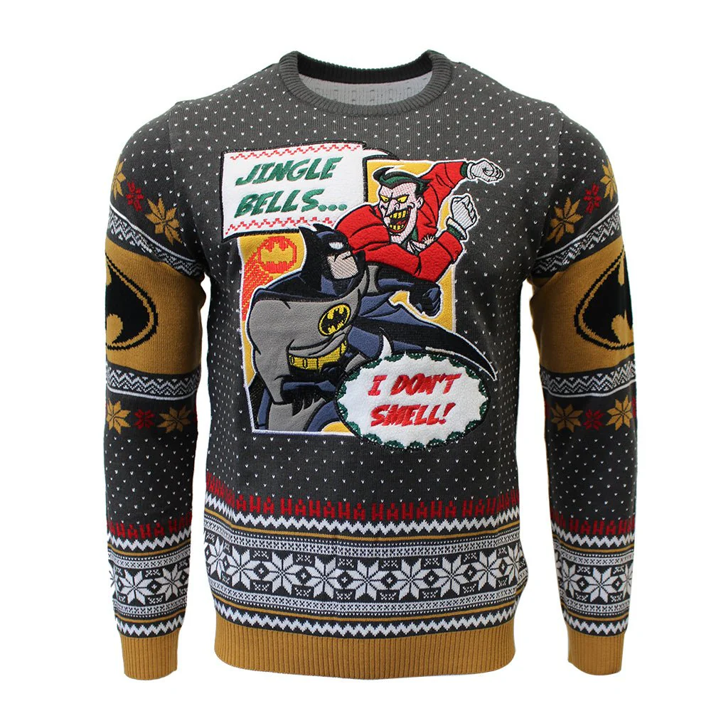 Batman Jingle Bells Knitted Christmas Jumper / Sweater - Image 10