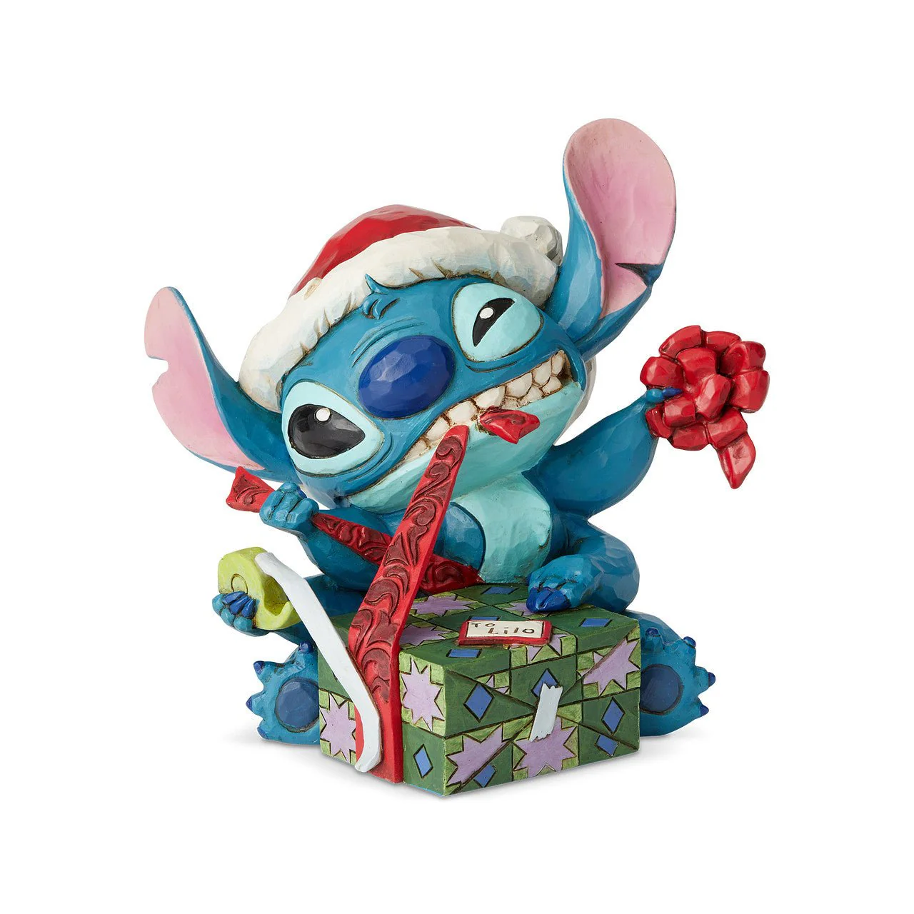 Disney Traditions by Jim Shore - Stitch with Santa Hat Figurine