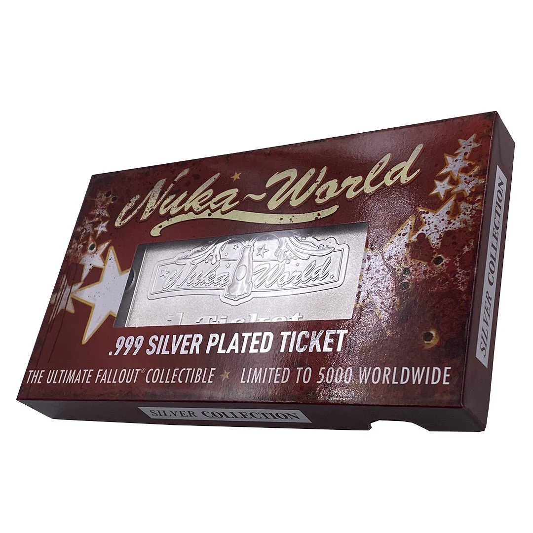 Fallout Nuka World Silver Plated Ticket