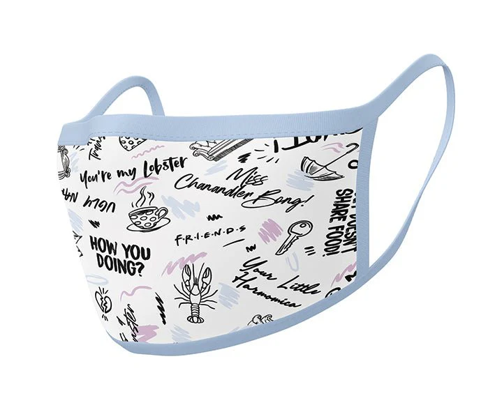 Friends Quotes Face Mask 2 Pack
