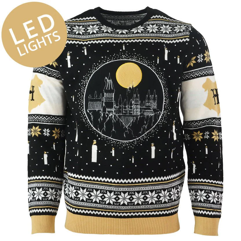 Harry Potter Hogwarts Castle LED Knitted Christmas Jumper / Sweater - Image 10