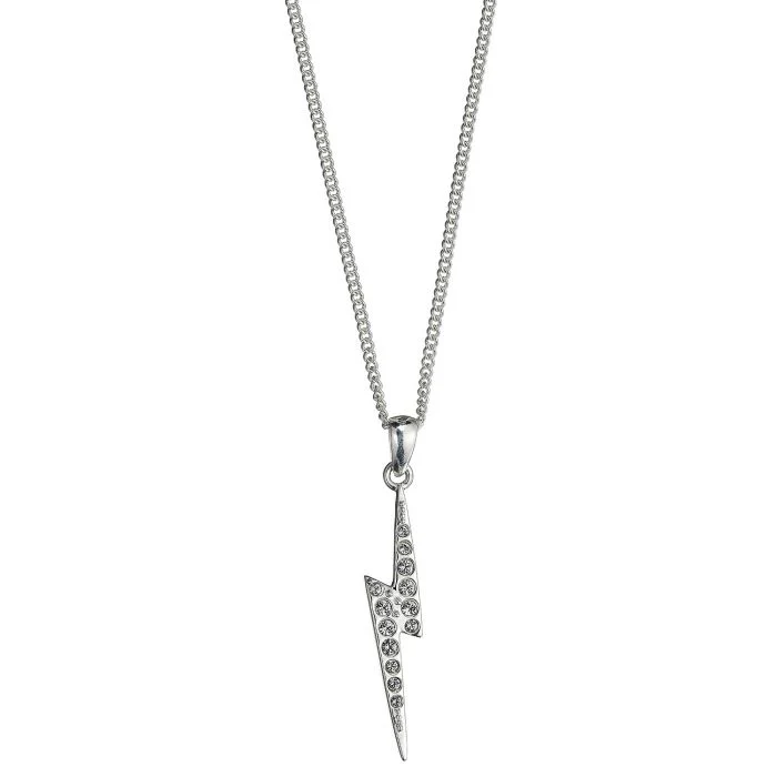Harry Potter Sterling Silver Lightning Bolt Charm Necklace