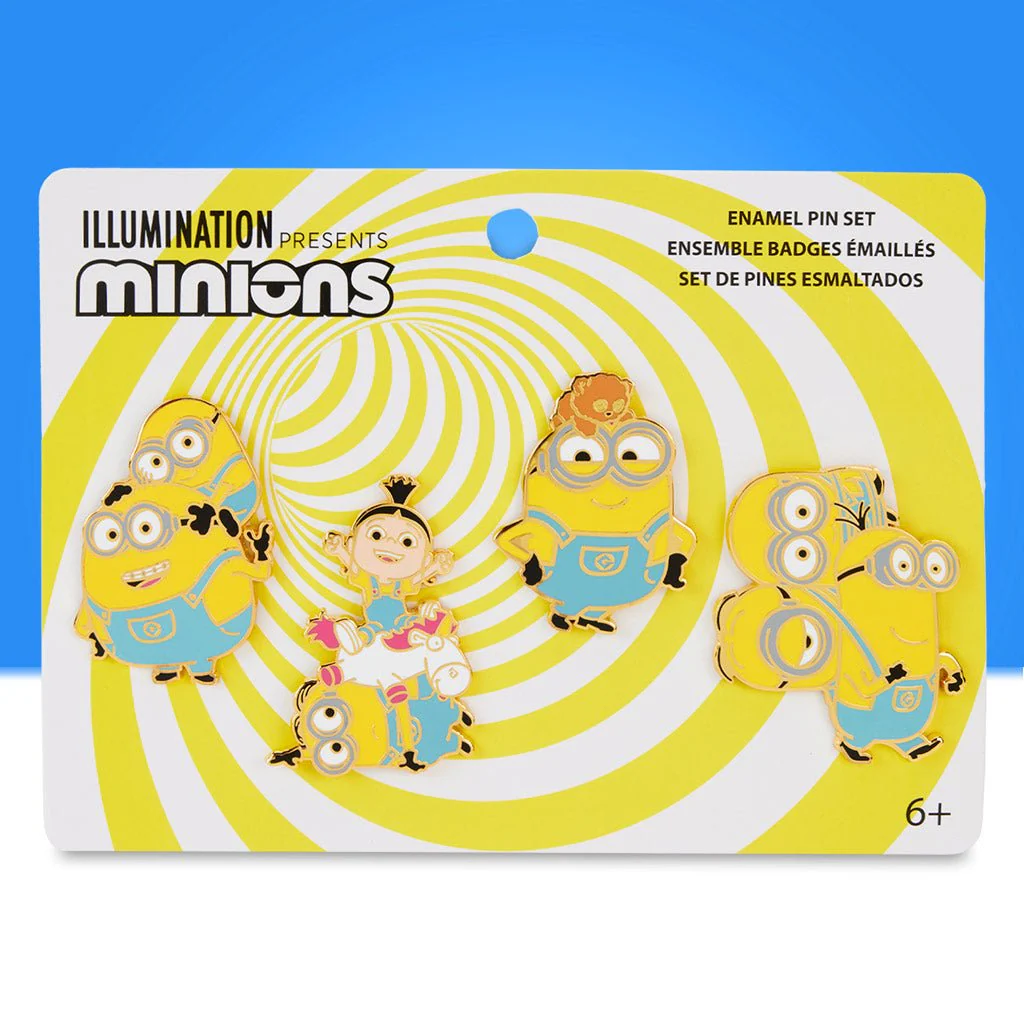 Loungefly x Despicable Me Variety 4 Pack Pin Set