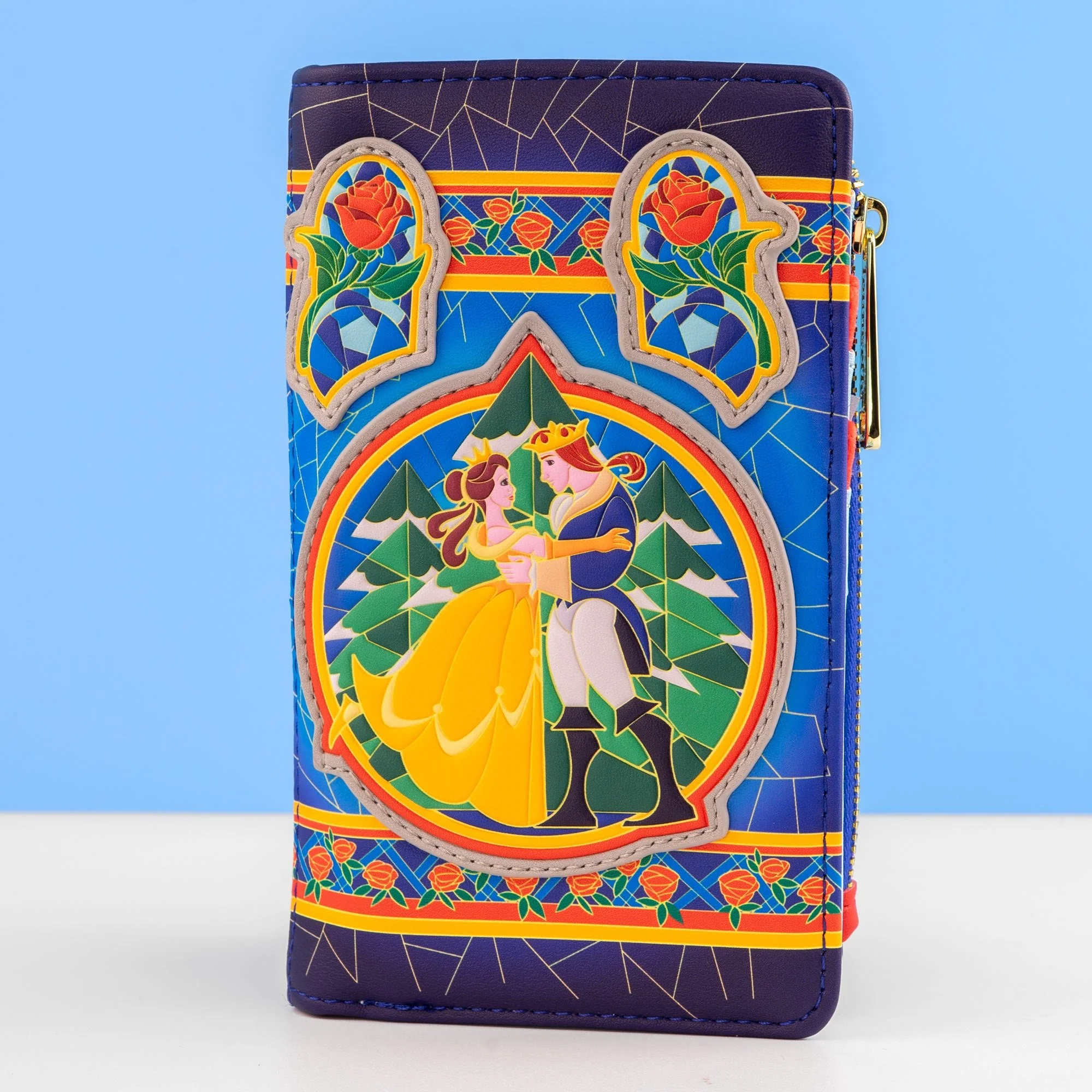 Loungefly x Disney Beauty and the Beast Stained Glass Roses Wallet