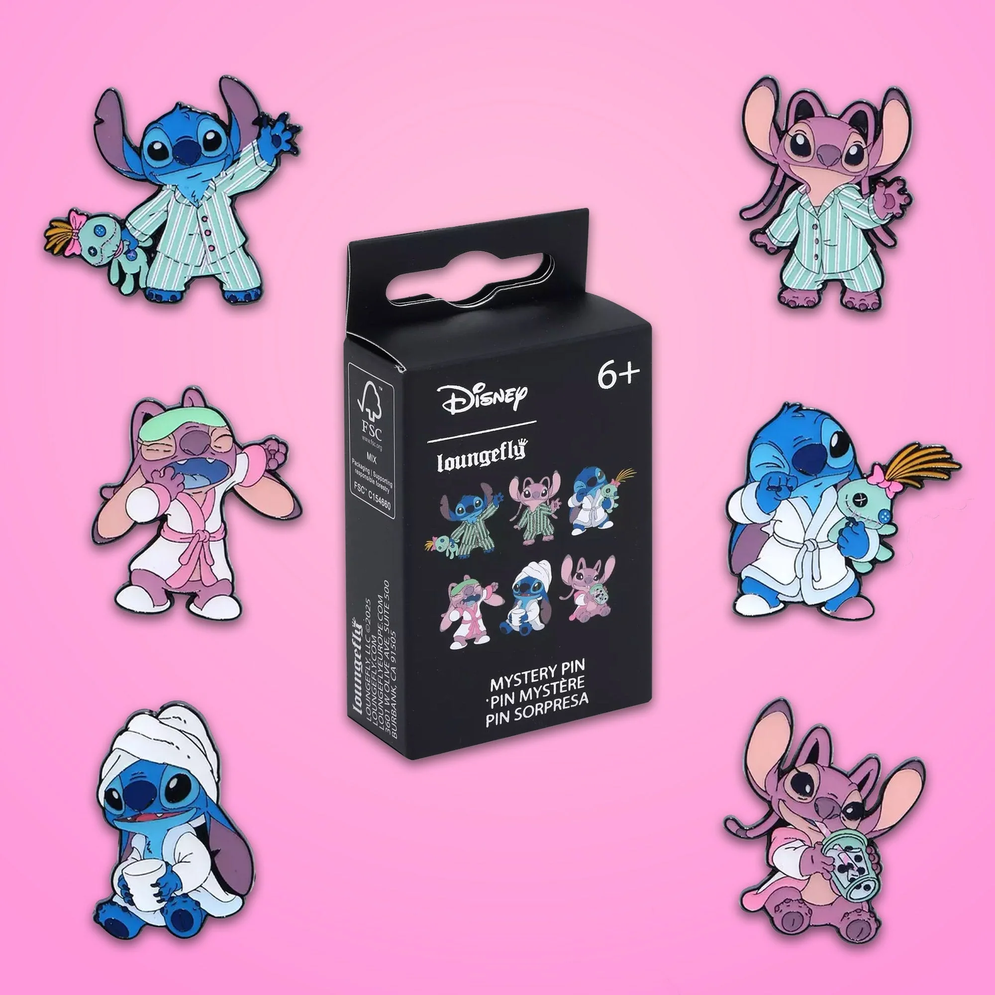 Loungefly x Disney Lilo and Stitch Bedtime Blind Box Mystery Pin