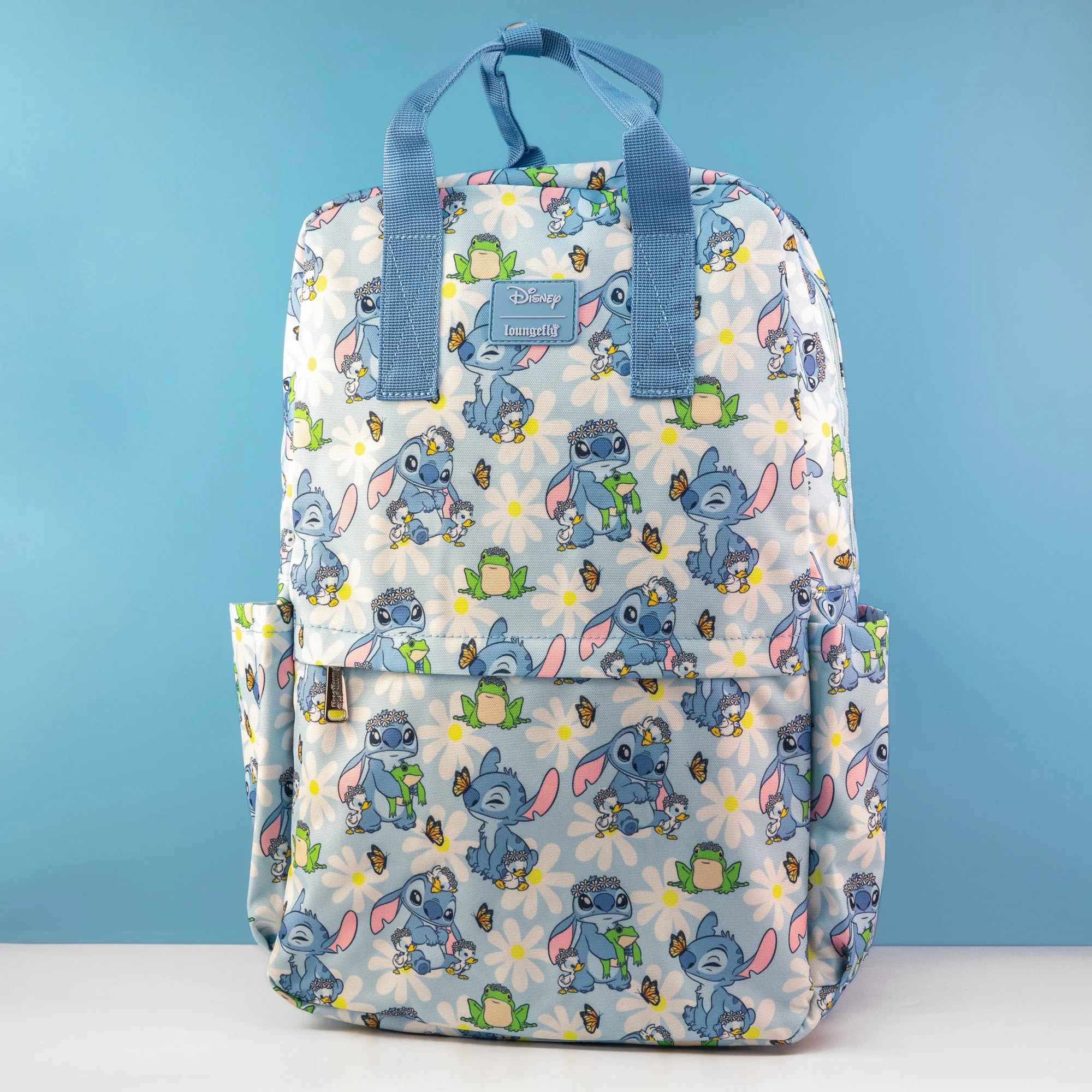 Loungefly x Disney Lilo and Stitch Springtime AOP Nylon Full Sized Backpack