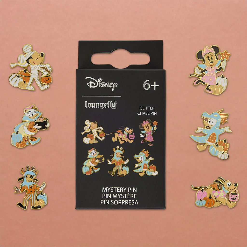 Loungefly x Disney Mickey And Friends Halloween Costume Mystery Box Pins