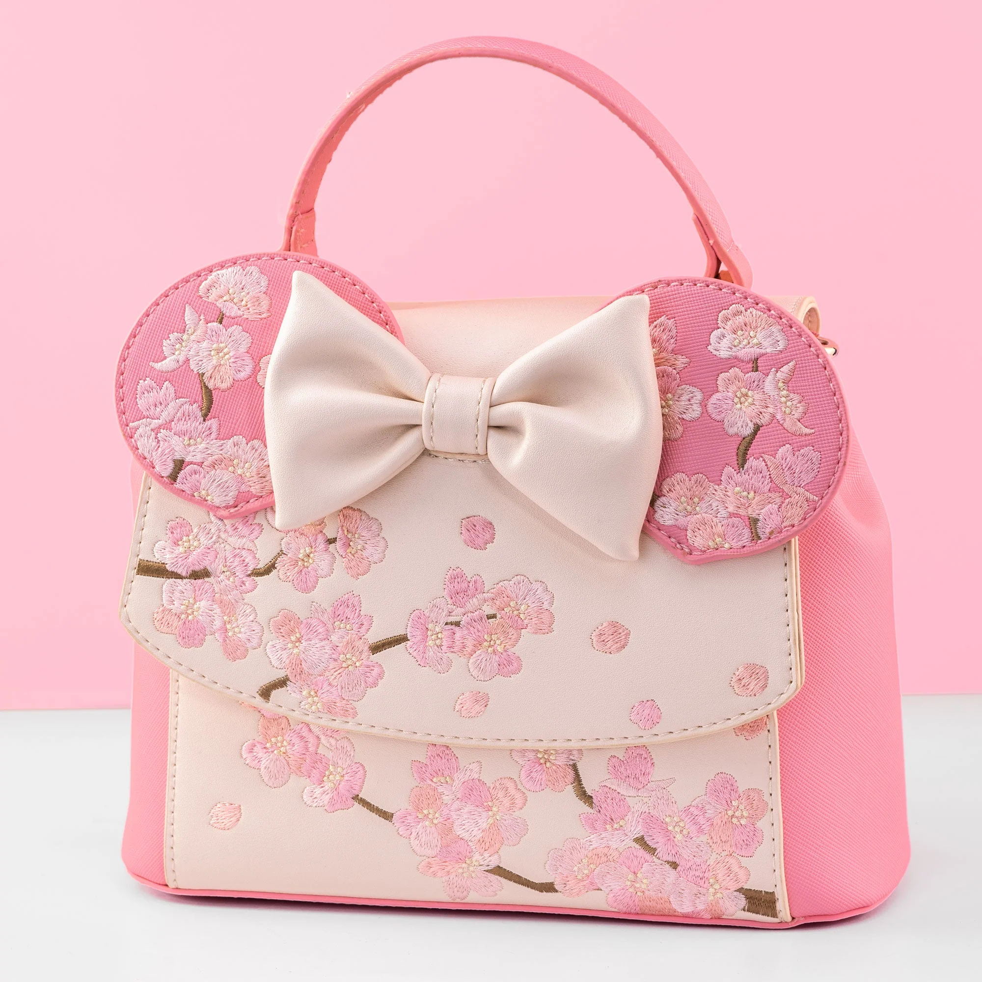 Loungefly x Disney Minnie Mouse Cherry Blossom Cosplay Crossbody Handbag