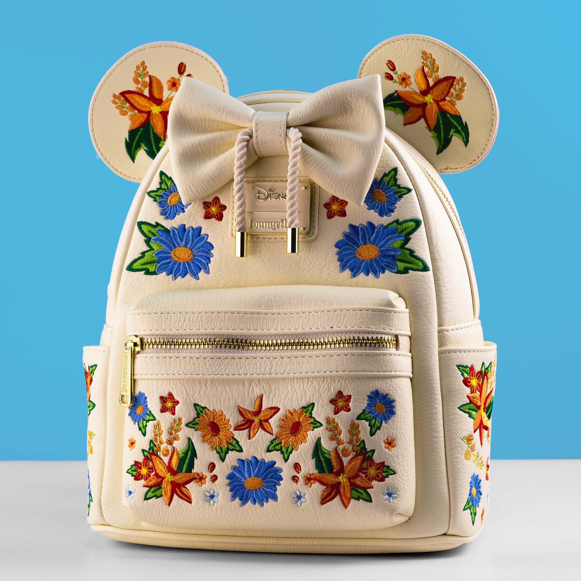 Loungefly x Disney Minnie Mouse Floral Tassel Mini Backpack