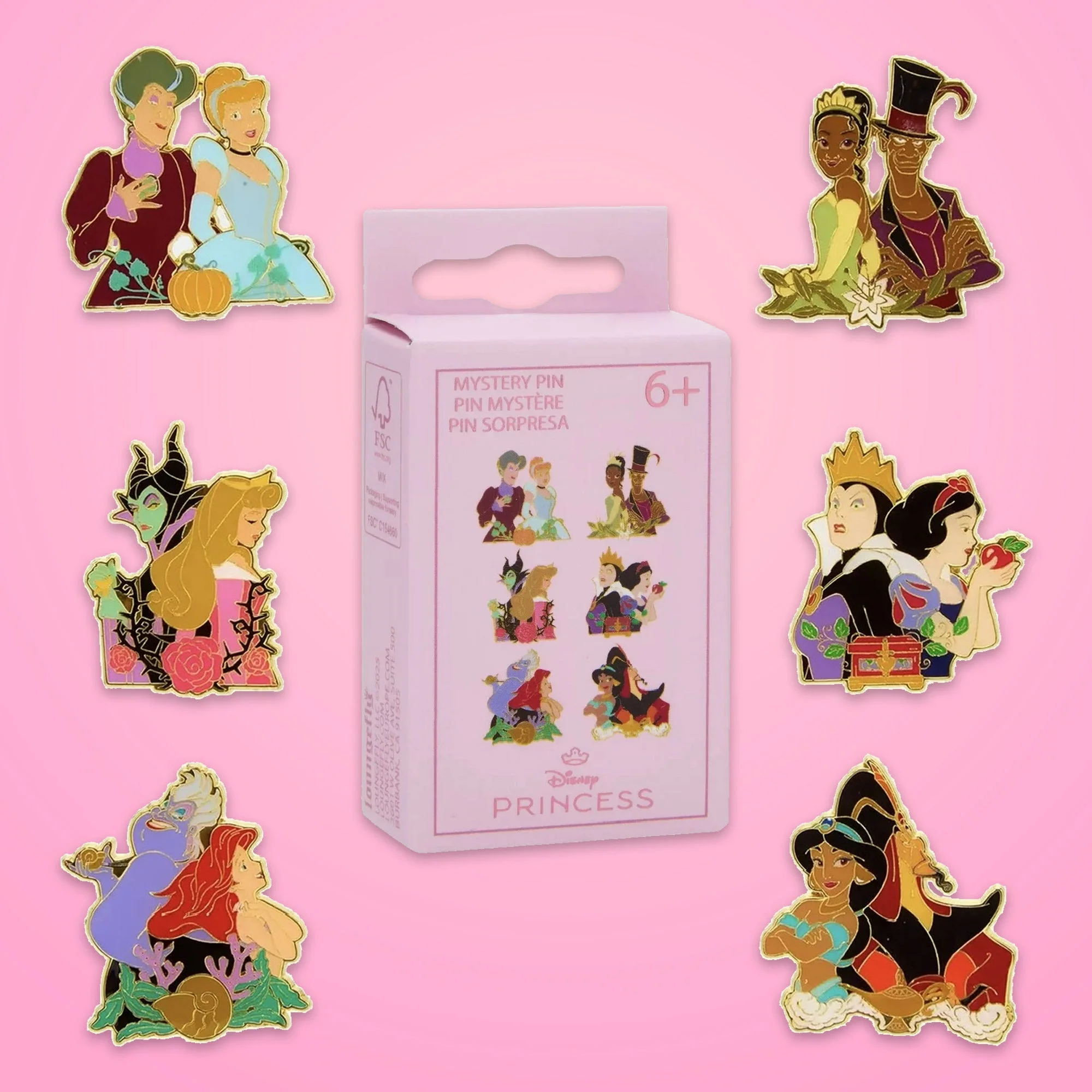 Loungefly x Disney Princess and Villains Duo Blind Box Mystery Pin