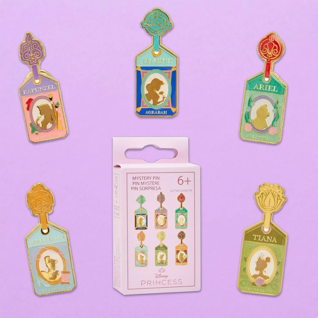 Loungefly x Disney Princess Luggage Travel Tags Blind Box Mystery Pin