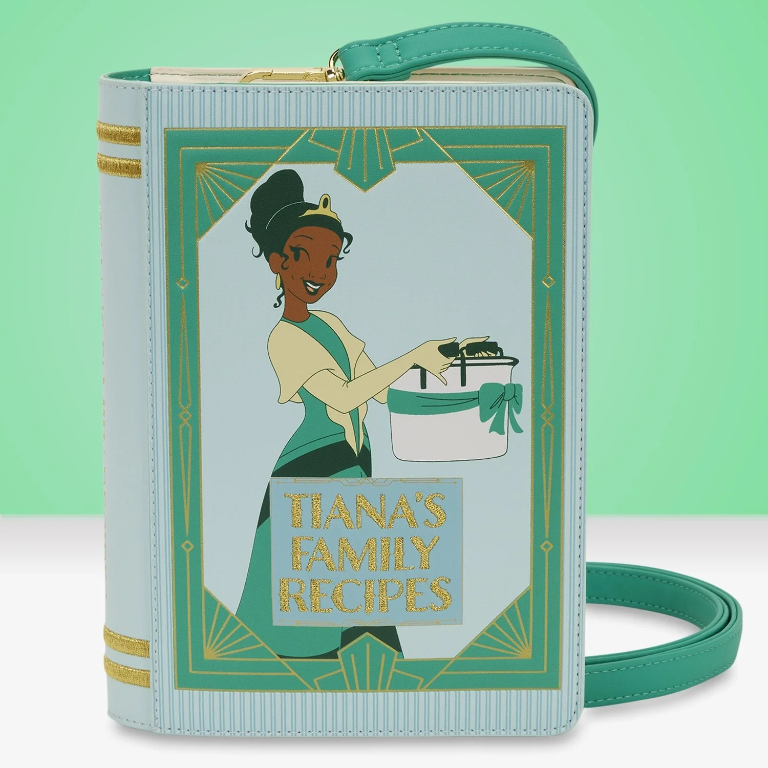 Loungefly x Disney Princess Tiana Recipe Book Crossbody Bag