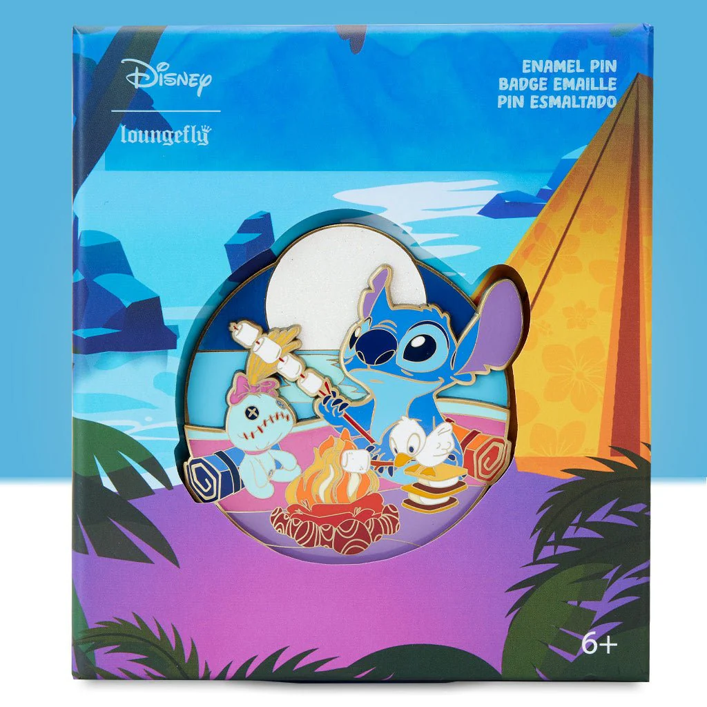Loungefly x Disney Stitch Camping Cuties 3" Collector Box Pin