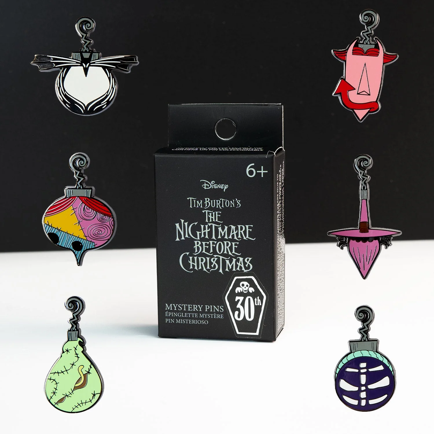 Loungefly x Disney Nightmare Before Christmas Ornaments Mystery Box Pin Set