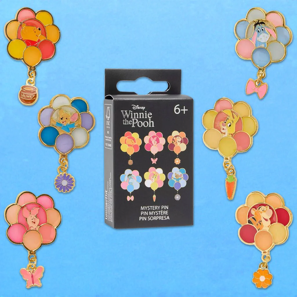 Loungefly x Disney Winnie the Pooh Character Balloon Blind Box Mystery Pin