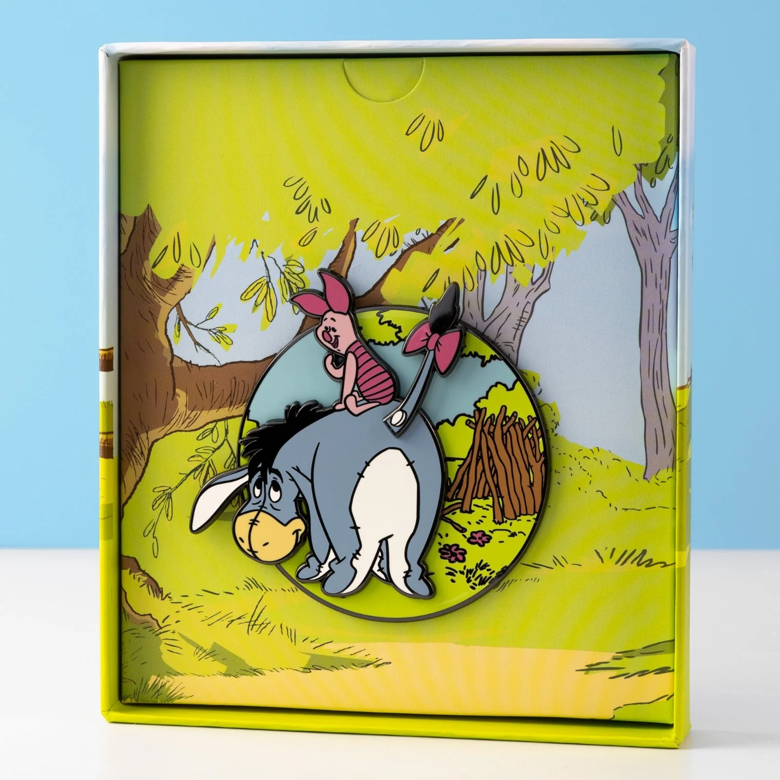 Loungefly x Disney Winnie the Pooh Eeyore and Piglet 3 Inch Sliding Pin