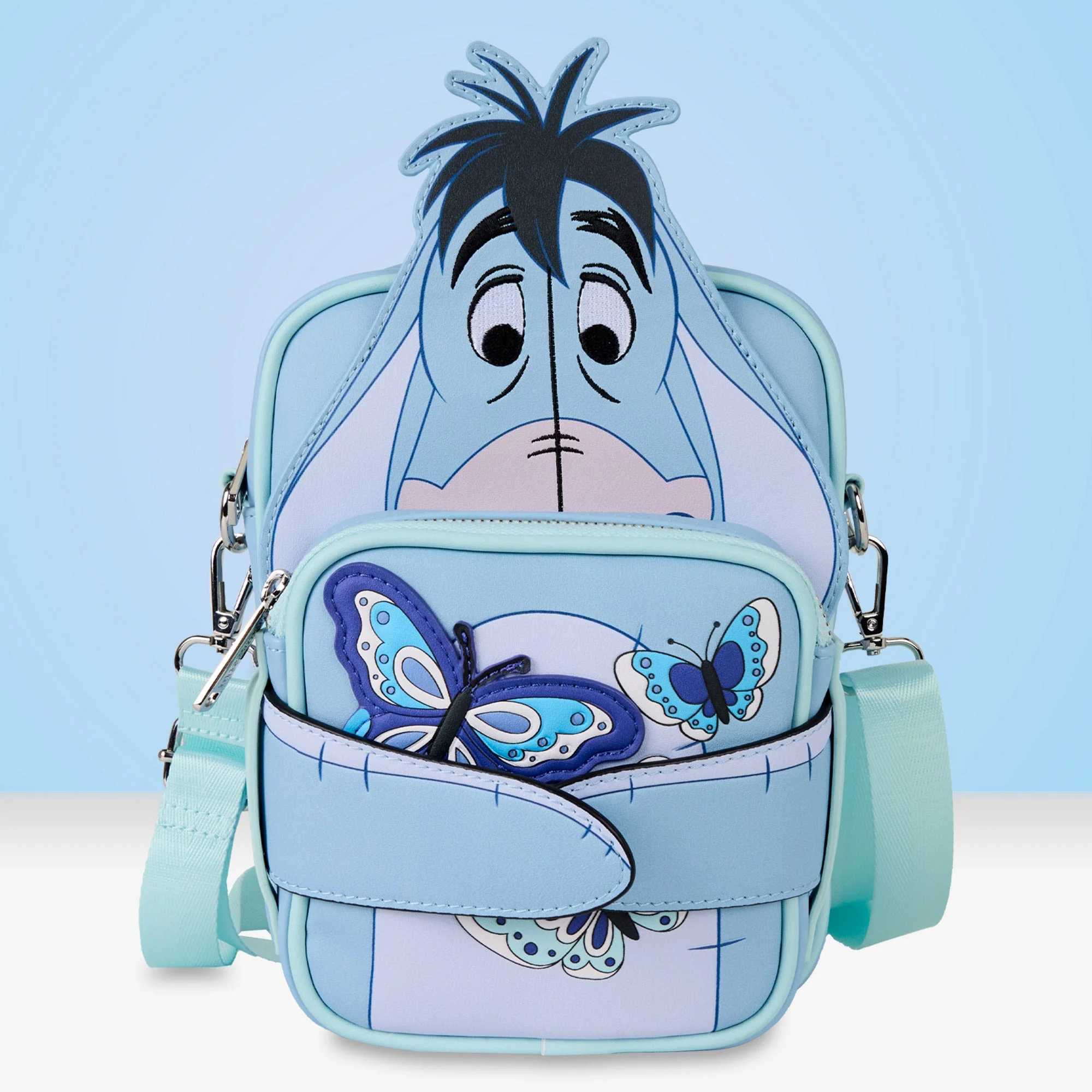 Loungefly x Disney Winnie The Pooh Eeyore Butterflies Crossbuddies Bag