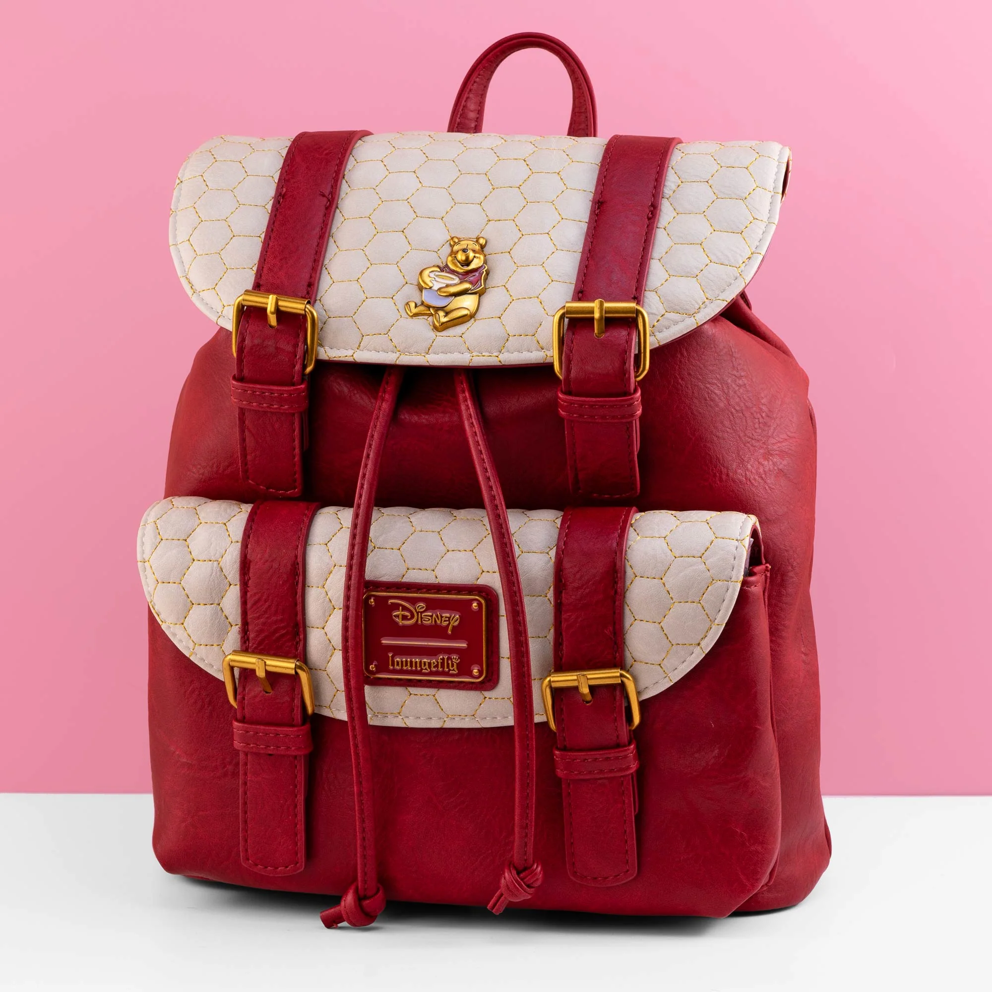 Loungefly x Disney Winnie the Pooh Minimalist Quilted Honeycomb Mini Backpack