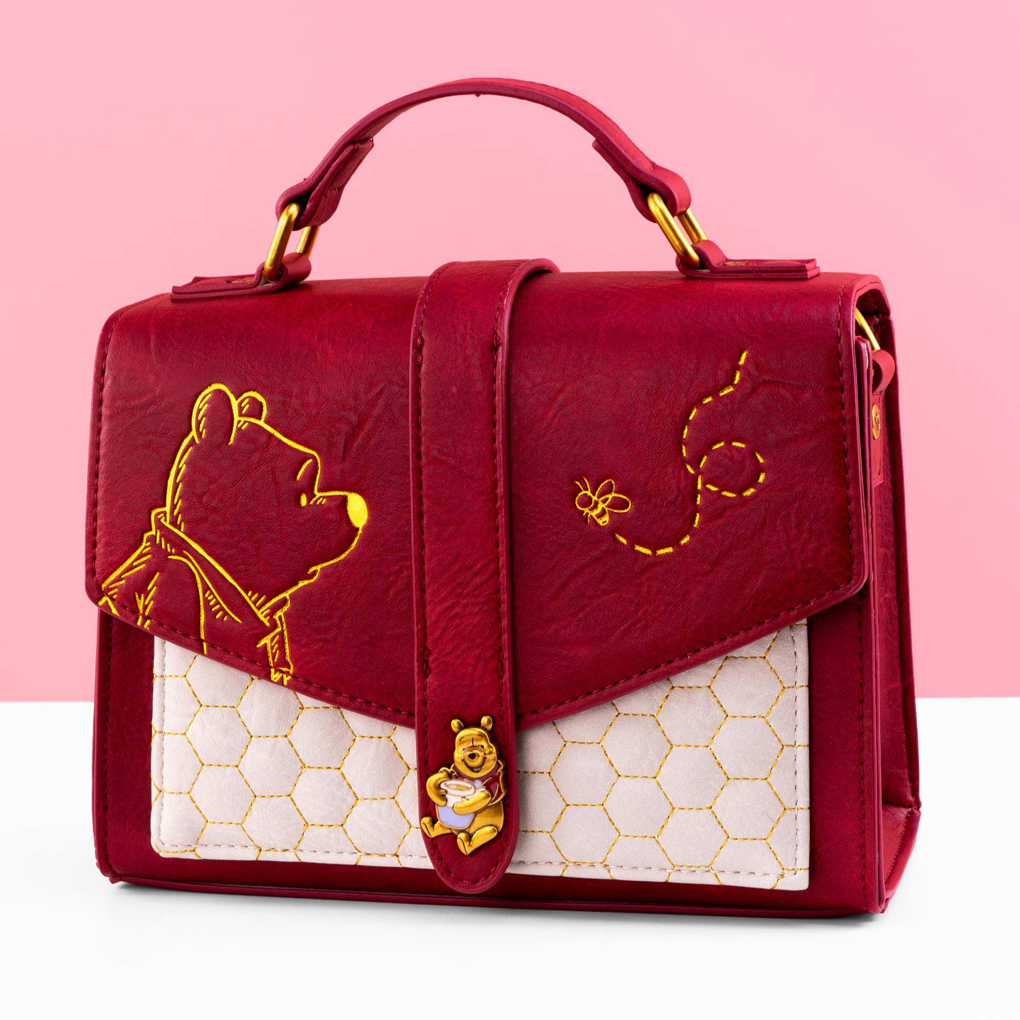 Loungefly x Disney Winnie the Pooh Minimalist Honeycomb Quilted Handbag