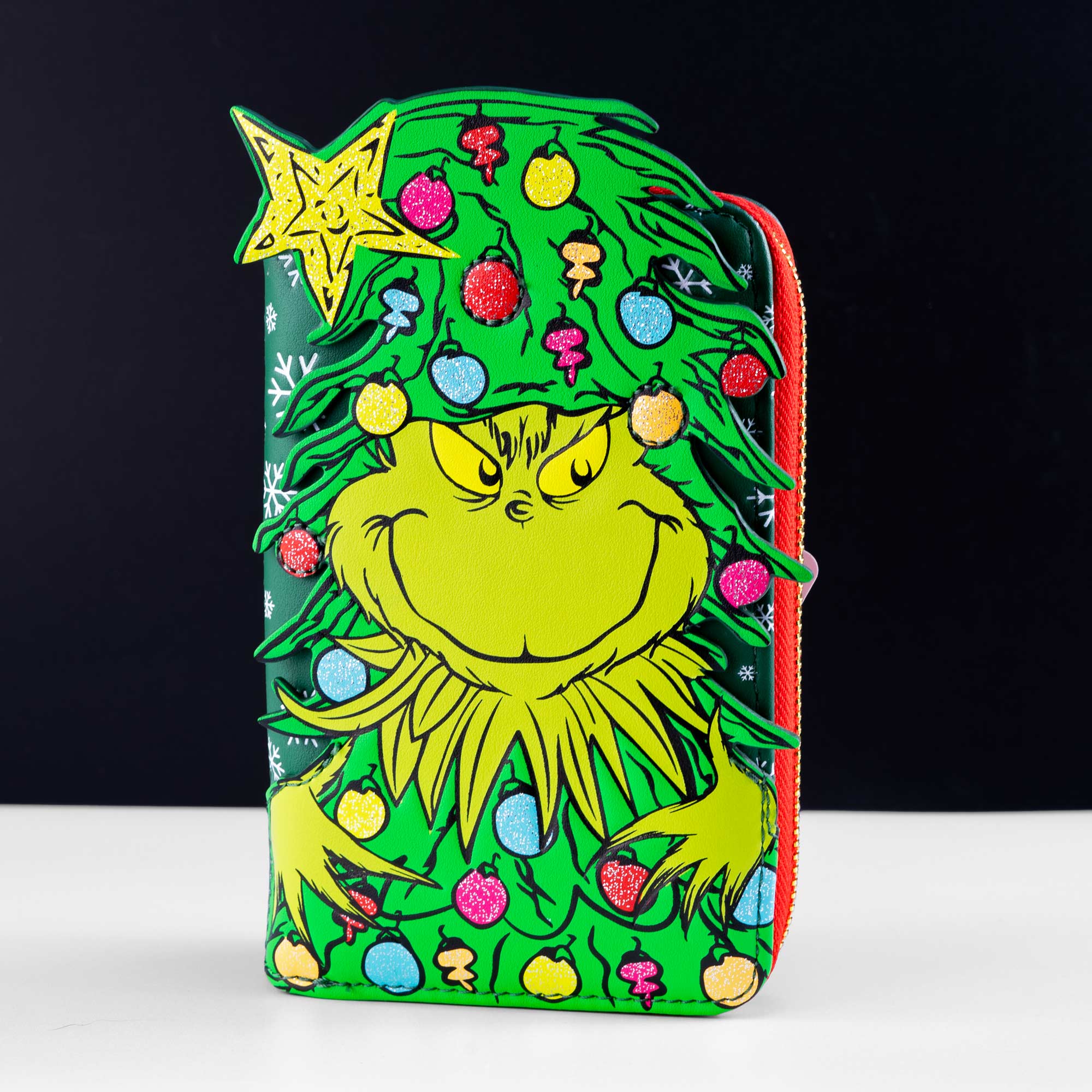 Loungefly x Dr. Seuss The Grinch Christmas Tree Zip Around Wallet