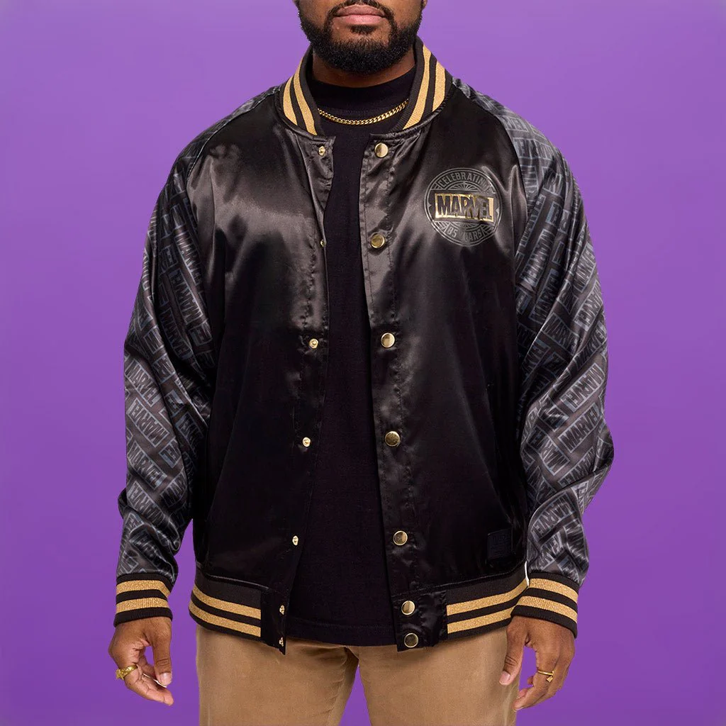 Loungefly x Marvel 85th Anniversary Satin Bomber Jacket