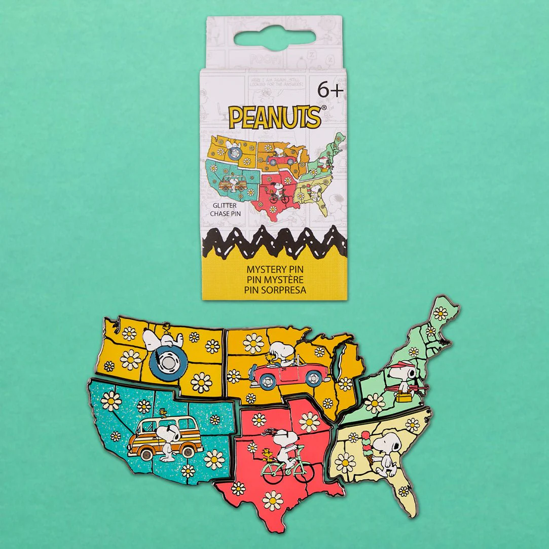 Loungefly x Peanuts Snoopy Map Blind Box Mystery Pin