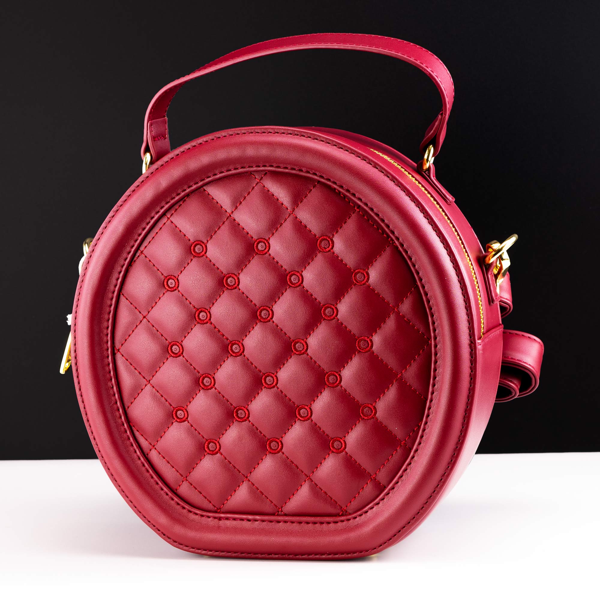 Loungefly Originals Red Quilted Pin Trader Crossbody Bag