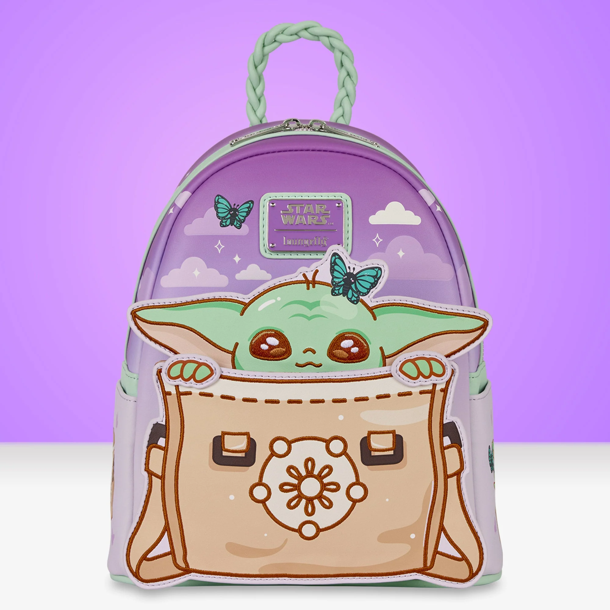 Loungefly x Star Wars Grogu Peek-a-Boo Mini Backpack