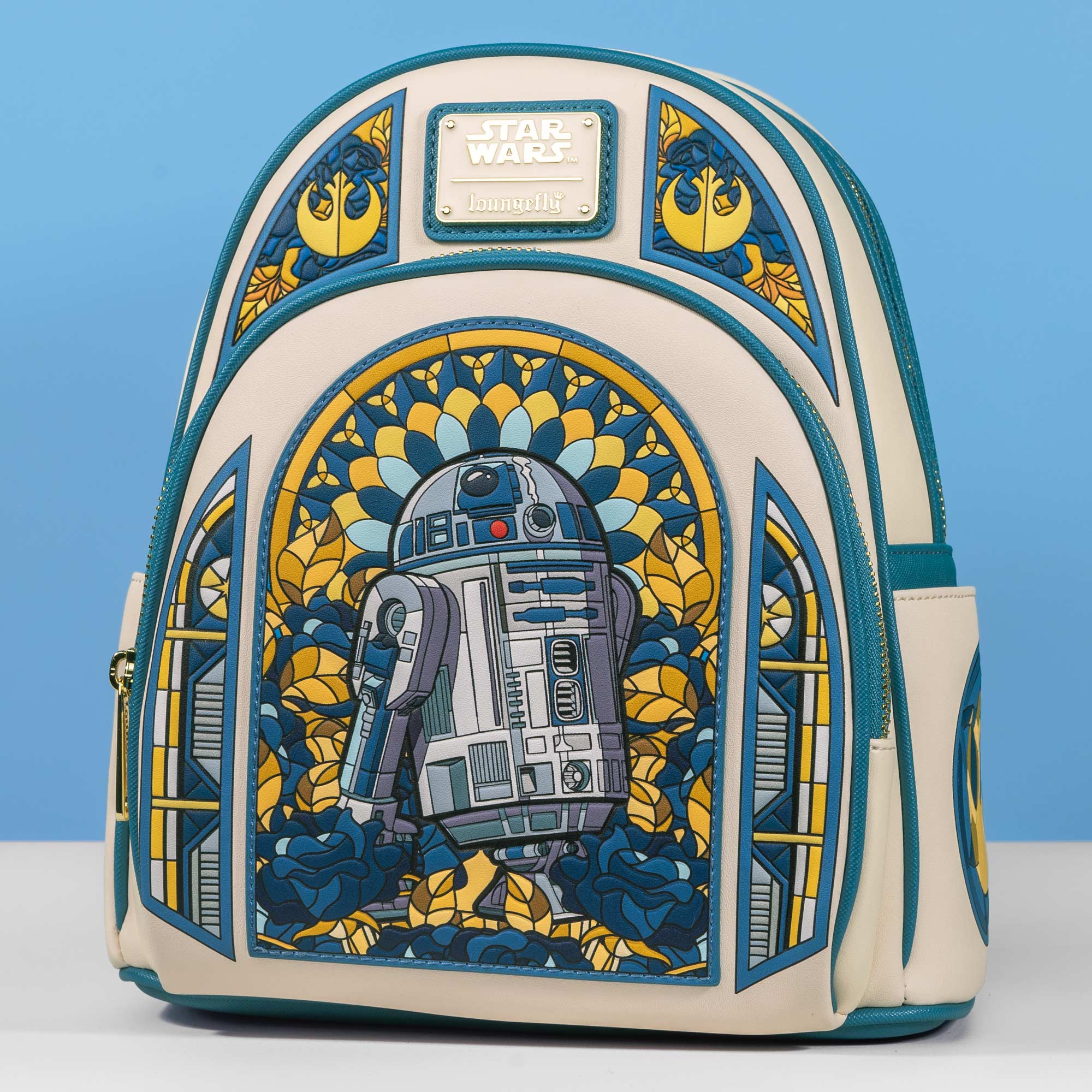 Loungefly x Star Wars R2-D2 Stained Glass Portrait Mini Backpack