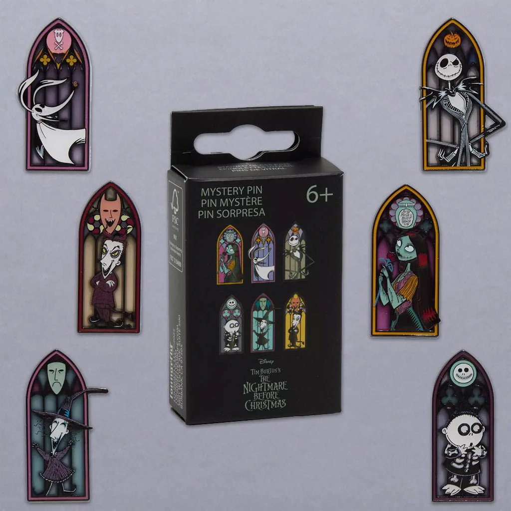 Loungefly x The Nightmare Before Christmas Stained Glass Character Blind Box Mystery Pin