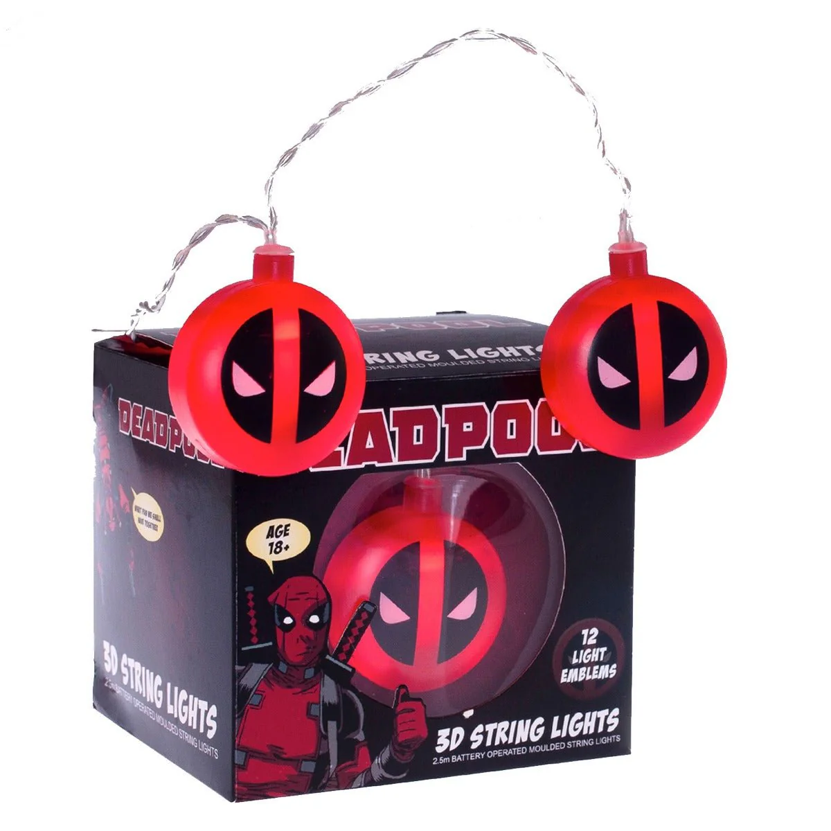 Marvel Deadpool 3D String Lights