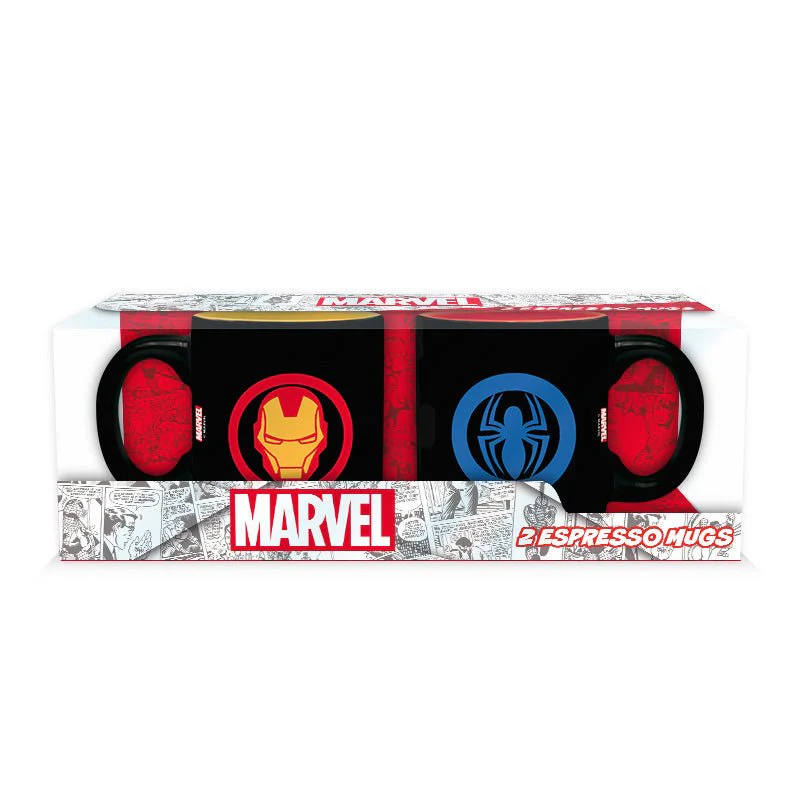 Marvel Espresso Mug Set - Iron Man & Spider-Man