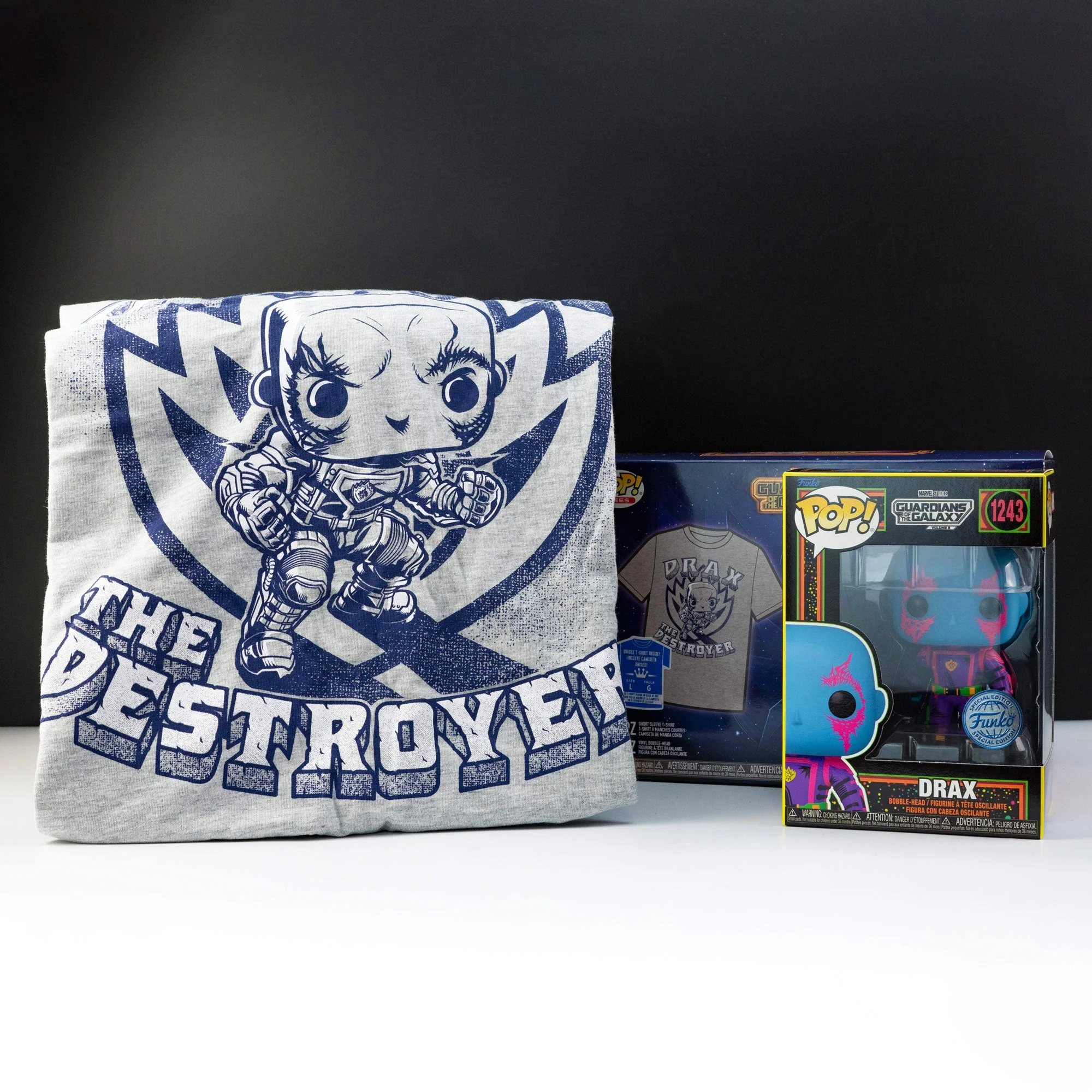 Marvel Guardians of The Galaxy Vol 3 Drax the Destroyer Pop! Vinyl and Tee Set
