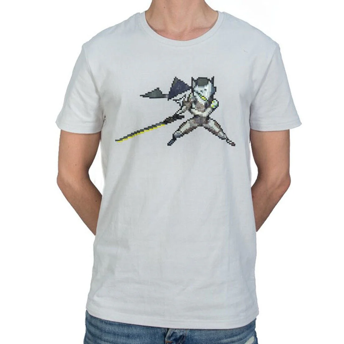 Overwatch Genji Character Pixel Art T-Shirt - Image 2