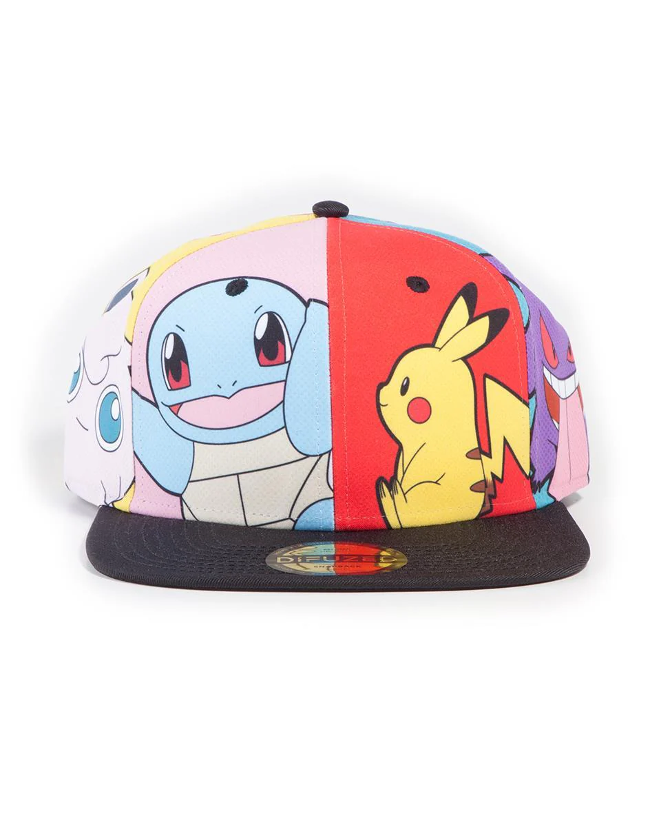 Pokemon Multi Pop Art Snapback Cap