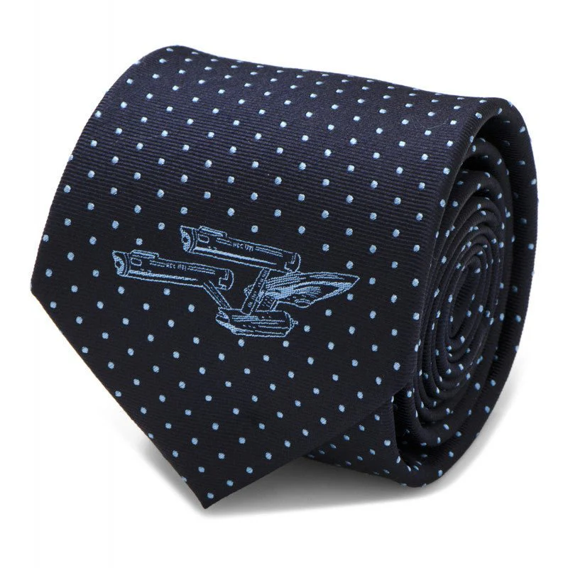 Star Trek Enterprise Dot Pattern Silk Tie