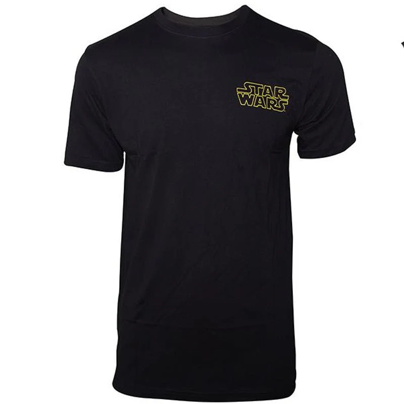 Star Wars Black Logo T-Shirt with Character List - Image 3
