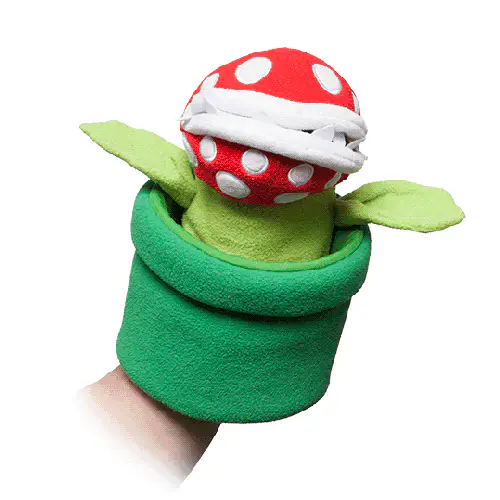 Super Mario Piranha Plant Plush Deluxe Hand Puppet