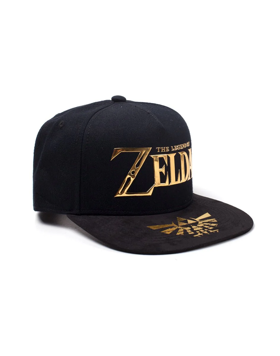The Legend of Zelda Gold and Black Logo Snapback Cap