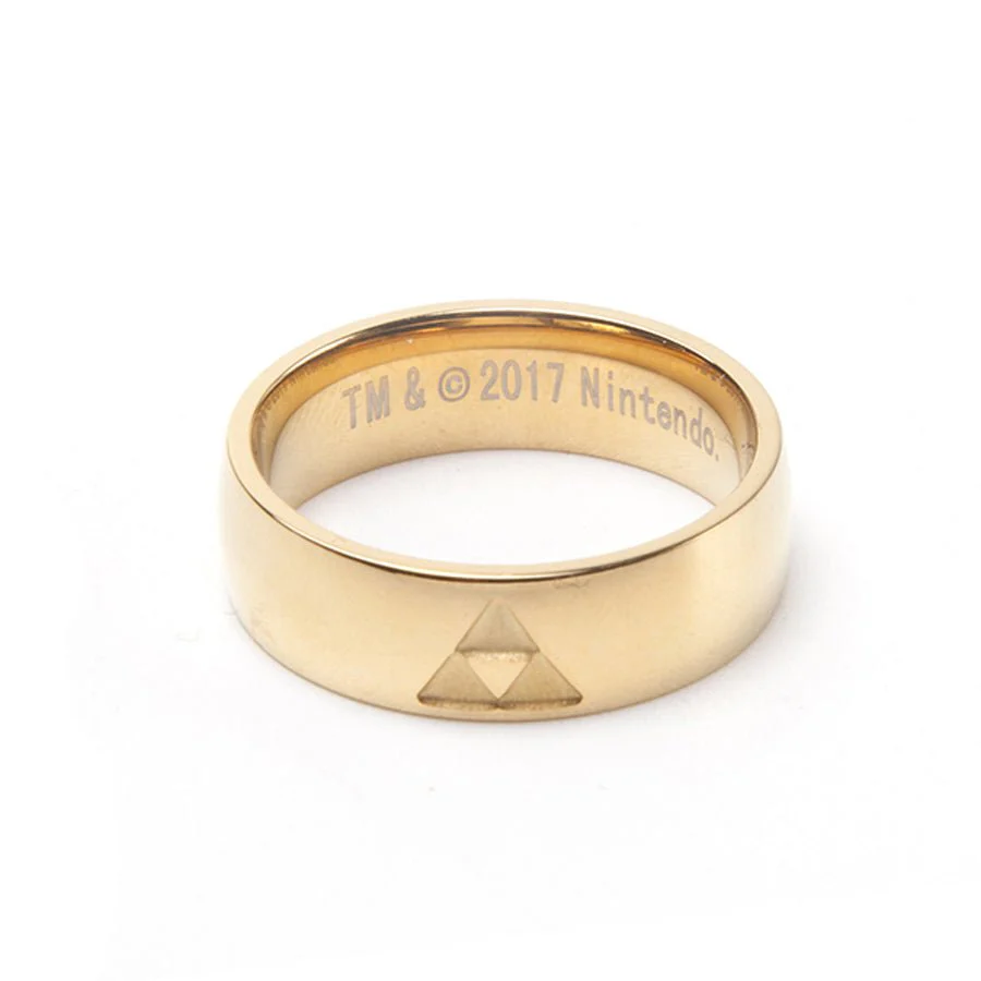 The Legend of Zelda Golden Band Ring with Triforce Logo