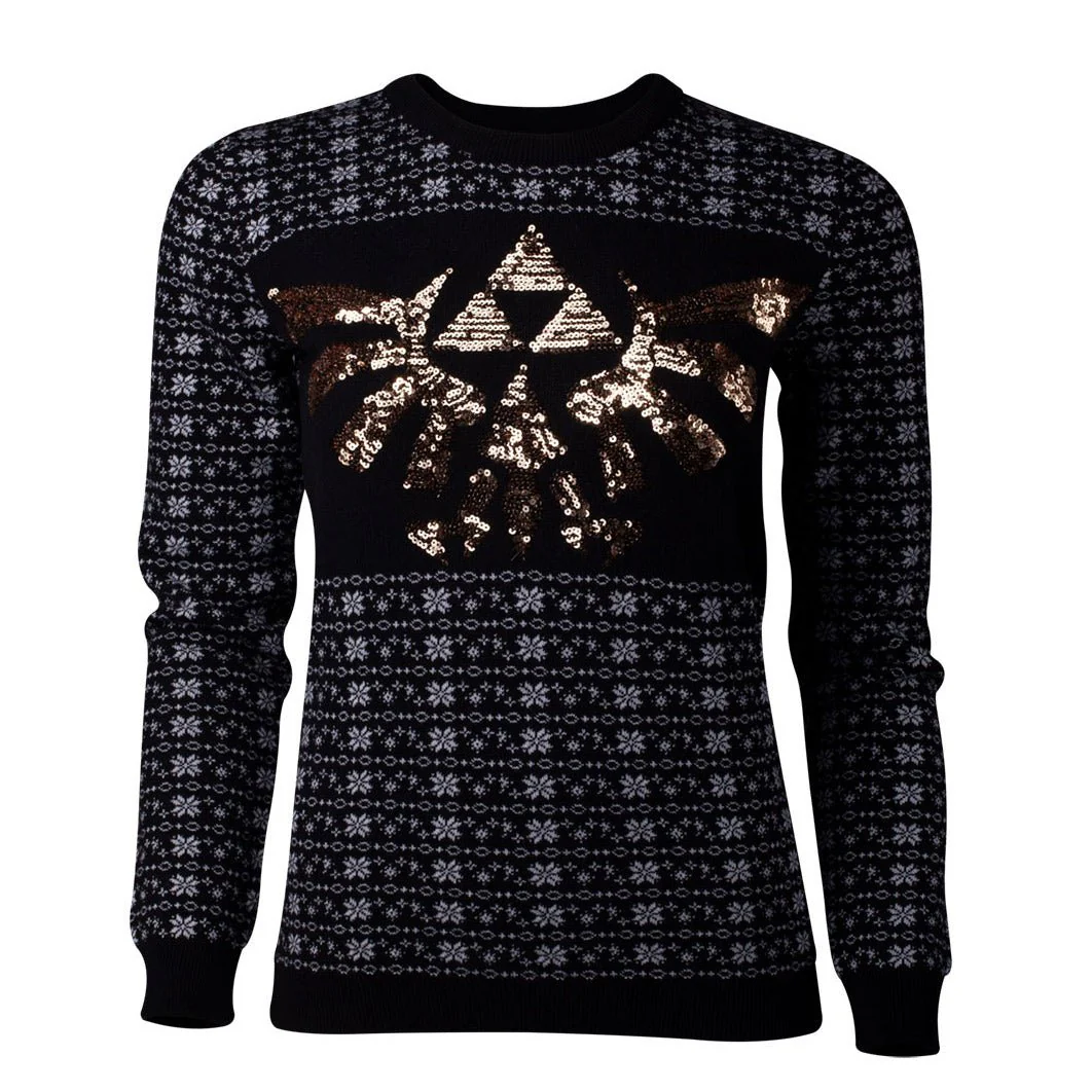 The Legend of Zelda Sequinned Knitted Girls Christmas Jumper / Sweater - Image 8